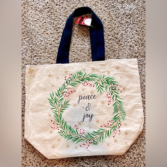 NWT-Christmas Tote Extra Large | double sided | measurements | 23”x18”x9” | - Picture 3 of 10